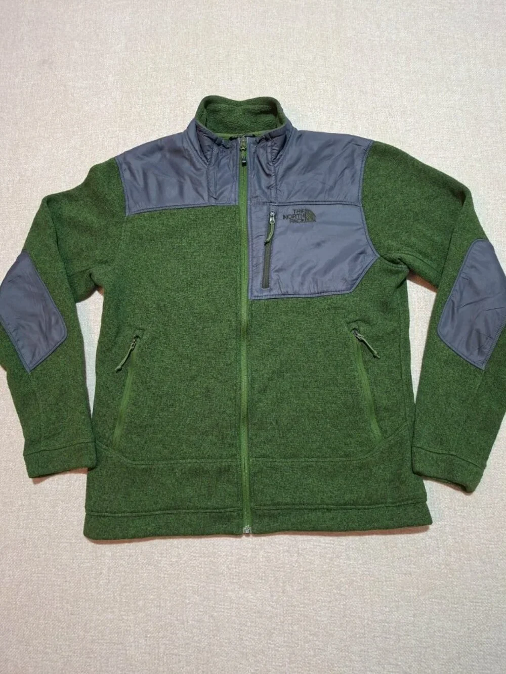 The North Face Green Full Zip Fleece Jacket Men's Medium